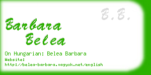 barbara belea business card